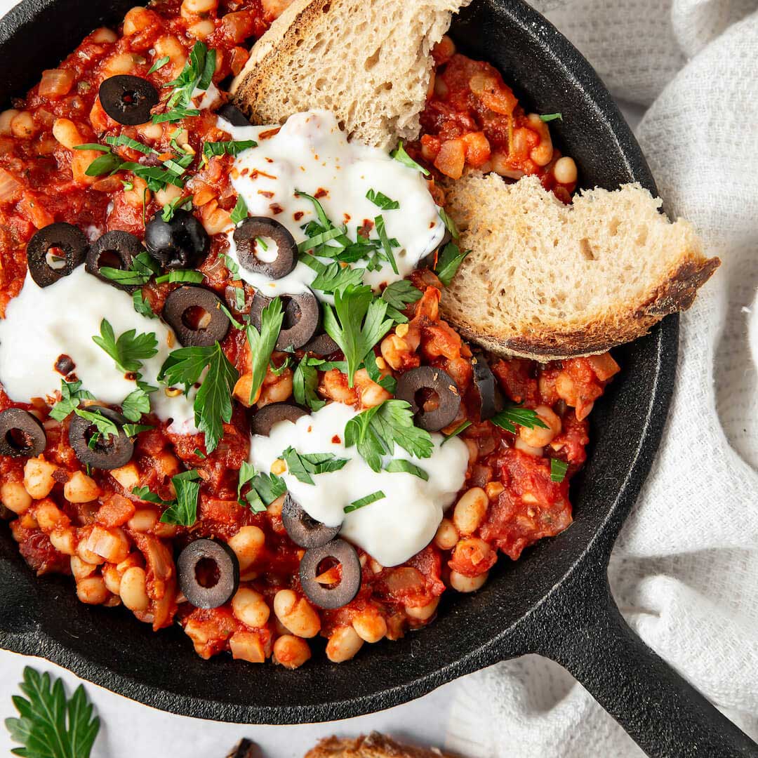 stew with beans and olives